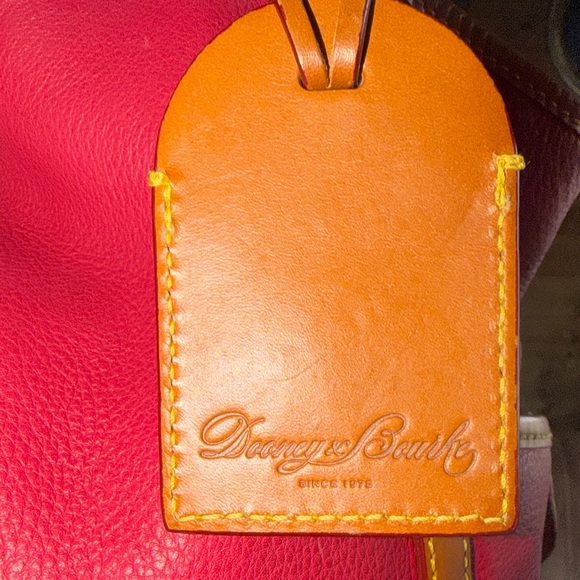 Dooney & Bourke Red and Tan Leather Tote - Picture 3 of 13